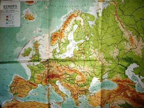 Carta Geografica Europa Fisico Politica Geografia G Bonacci
