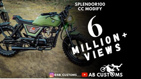 Hero Splendor Modify 2021 Bike Modify Video 2021 Abcustoms Youtube