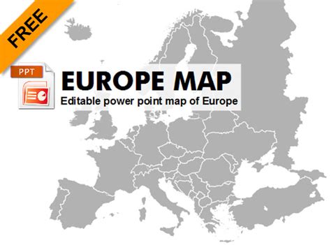 Free Editable Powerpoint Map Of Europe Graphic Flash Sources