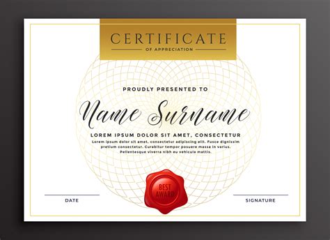 Elegant Luxury Modern Certificate Design Template Download Free