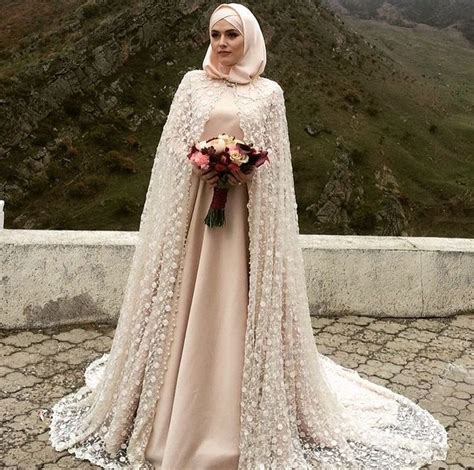 Beautiful Muslim Bride Tesett R Elbise Kapal Gelin Wedding Hijab