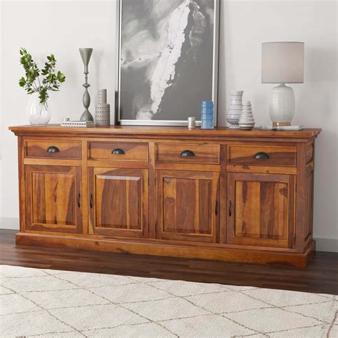Kitchen islands & carts to reflect your style and inspire your home. Cleone Rustic Solid Wood 4 Drawer Extra Long Sideboard Cabinet