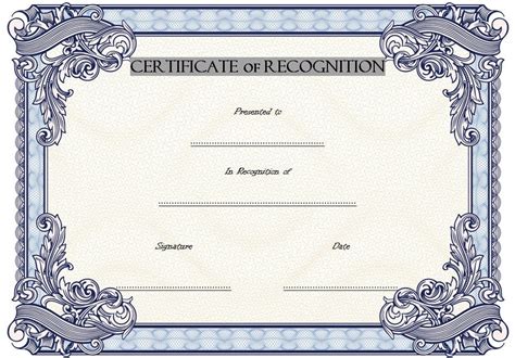 These are professional looking certificates that accommodate important details like name of the person, confirmation of assignment, mark of the approving authority, name of approved establishment etc. 10+ Downloadable Certificate of Recognition Templates Free