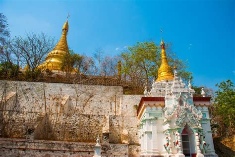Buddhist Pagoda In A Small Town Sagaing Myanmar Stock Photo Image Of