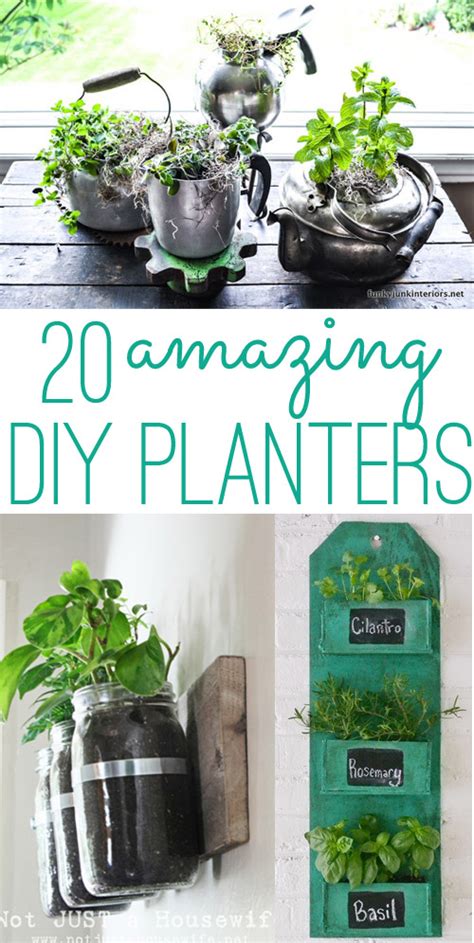 If you're in the mood to get started on some planter diys, check out a few of my suggestions below for unique planter ideas. DIY planters - 20 amazing ideas you can make yourself