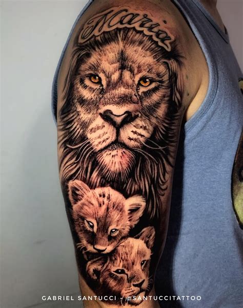 Tatuagem Leão Com Filhotes Tatuagem Leão Tatuagem Tatuagens