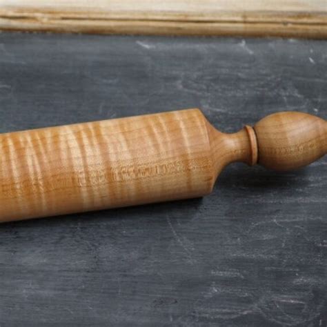 Hand Turned Rolling Pin Heavy Wood Rolling Pin Bakers
