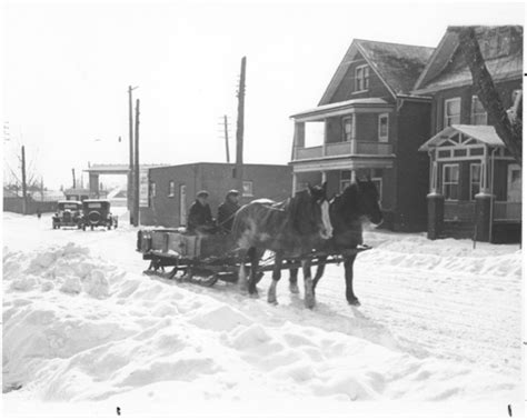 When Horses Were Used For Snow Plows And Deliveries In Bygone Era In