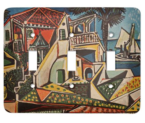 Mediterranean Landscape By Pablo Picasso Light Switch Cover 3 Toggle