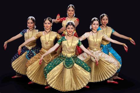 One In A Group Bharatanatyam Poses Indian Classical Dancer Indian