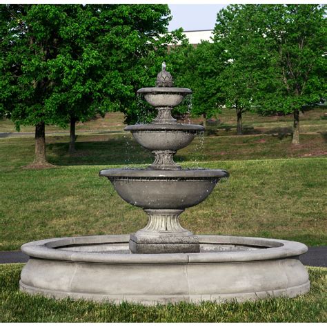 Campania International Fonthill Outdoor Fountain In Basin Garden