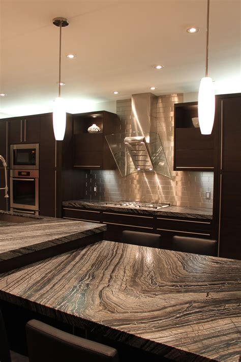 Some friends told me they got their cabinets at cabinet granite depot, so even though it seemed a little sketchy we went to check it out. Silver wave kitchen #granite #silverwave #leathered # ...
