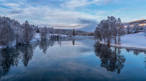Image Norway Valdres Winter Nature Landscape Photography 2560x1440