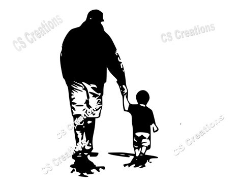 Like Father Like Son Silhouette Svgpngpdf Etsy