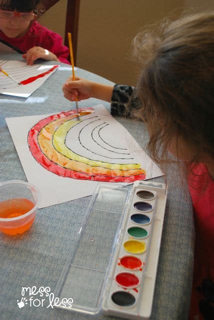 Black Glue And Salt Watercolor Rainbow Salt Painting For Preschool
