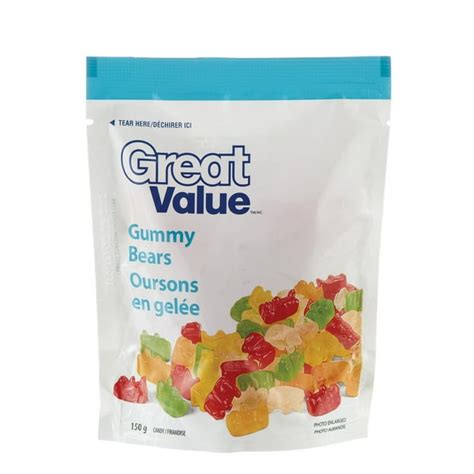 Great Value Gummy Bears Candy 150 G Walmartca