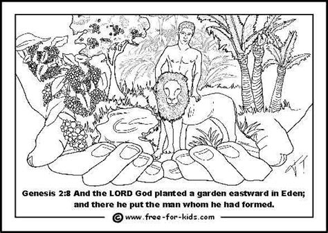 Out Of This World Garden Of Eden Coloring Pages Cut And Paste Worksheet