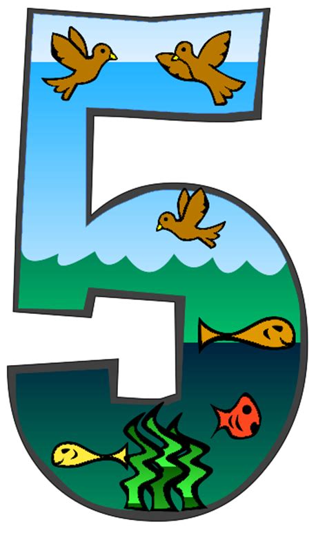 Creation Day 5 Number Clip Art At Vector Clip Art Online