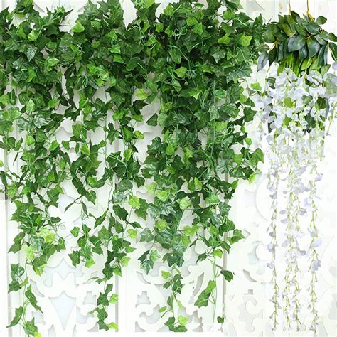 Guasslee Artificial Ivy Leaf Garland Plants Vine 84 Ft 12 Pack
