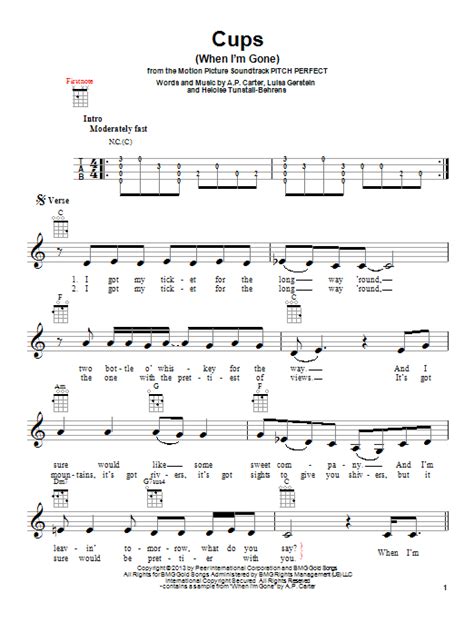 Cups When Im Gone Sheet Music Direct