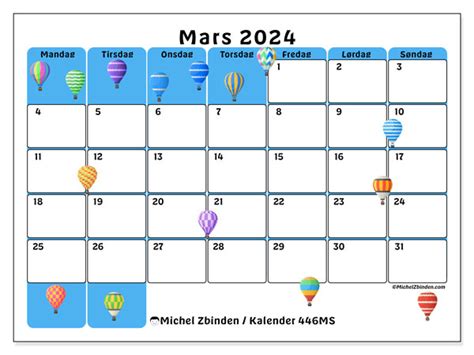 Kalender Mars 2024 446 Michel Zbinden No