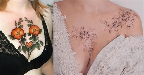 25 Chest Tattoo Ideas For Women Light Color Live