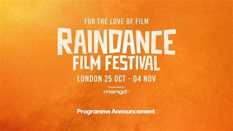 31st Raindance Film Festival Programme Launch Youtube