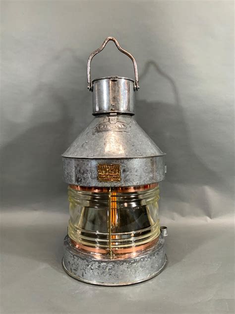 Polished Steel Ships Masthead Lantern With Fresnel Lens By Meteorite
