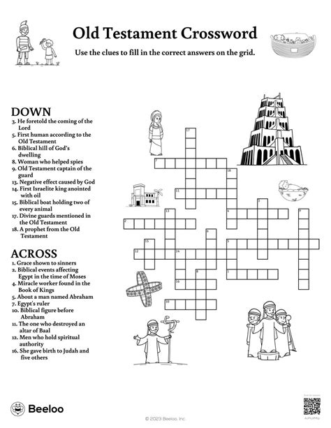 Old Testament Crossword • Beeloo Printable Crafts And Activities For Kids