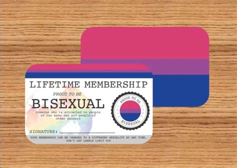 Bisexual Gay Pride Identity Card Lifetime Membership Card Lgbt Identity
