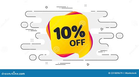 Sale 10 Percent Off Banner Discount Sticker Shape Vector Stock Vector