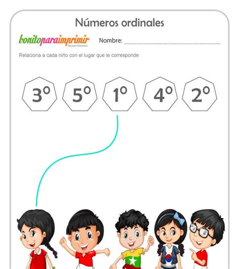 Números Ordinales Para Primer Grado Bonito Para Imprimir