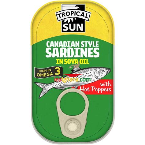 Canadian Style Sardines In Soya Oil With Hot Peppers 106g I Eat Ghana