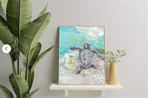 Beach Bathroom Decor Sea Turtle Art Prints Coastal Bathroom Etsy