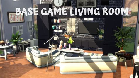 📺 Base Game Living Room 📚 Sims 4 Speed Build Stop Motion Base Gameno