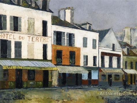 Maurice Utrillo The Hotel Du Tertre In Montmartre Oil