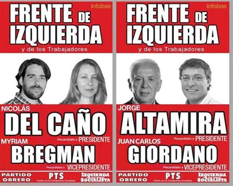 Los Candidatos De La Izquierda Poltica Argentina