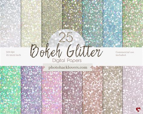 Pastel Glitter Bokeh Digital Papers Photoshop Graphics ~ Creative Market
