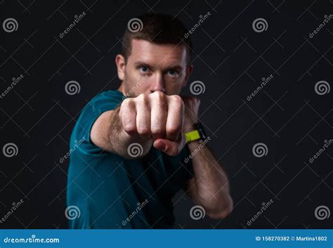 Guy Punches The Camera Stock Photo Image Of Camera 158270382