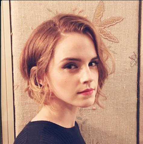 Pics Emma Watsons Short Hair Is Back — Actress Chops