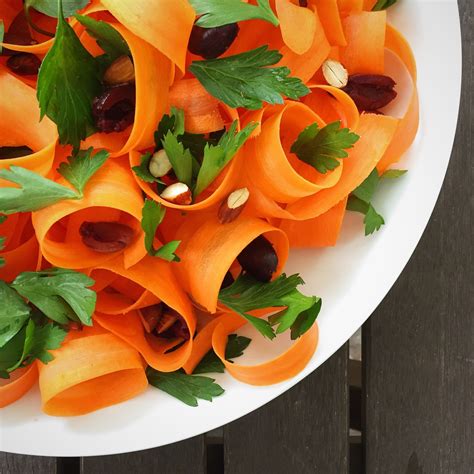 Shaved Carrot Salad With Olives And Almonds — Rafaella