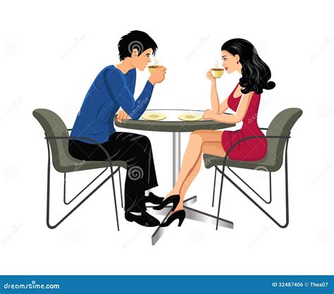 Man And Woman Drinking Coffee Stock Photo Image 32487406