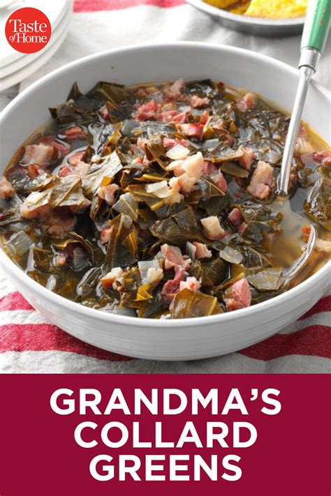 Add vinegars and water and bring to a slow boil. Grandma's Collard Greens | Recipe | Collard greens ...