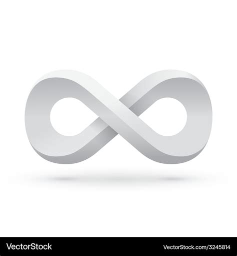 White Infinity Symbol Royalty Free Vector Image