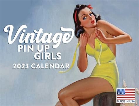 Vintage Pinup Cheesecake Month Calendar Nude Sitting Dark Brown My