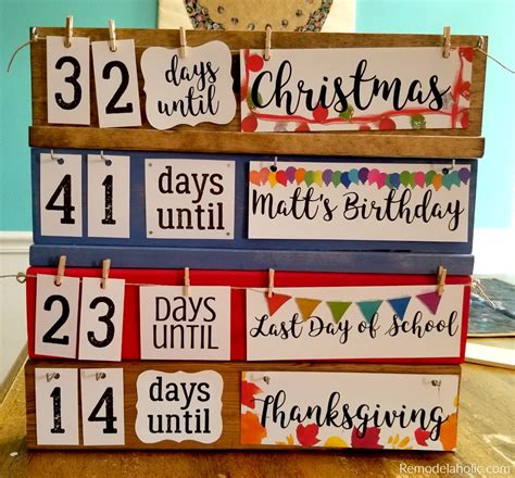 Remodelaholic Easy Diy Holiday Countdown Board Printables