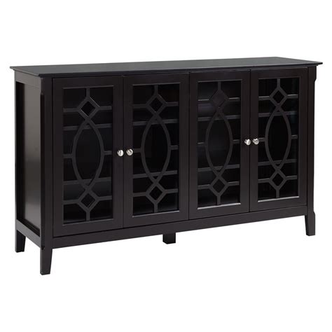 Homcom Wood Accent Sideboard Buffet Serving Storage Cabinet With 4
