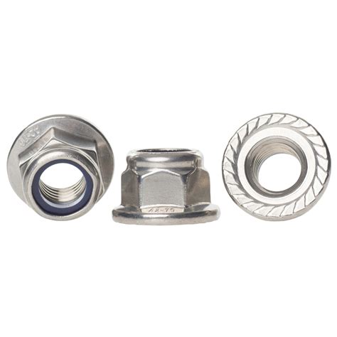 Bolt Base A2 Stainless Steel Hex Serrated Flange Nuts Flanged Nuts M8 X