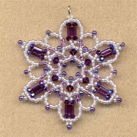 Fox Den Designs Made This Beautiful Snowflake Beaded Ornaments Diy