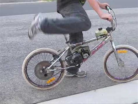 Weed wacker bike Homemade - YouTube